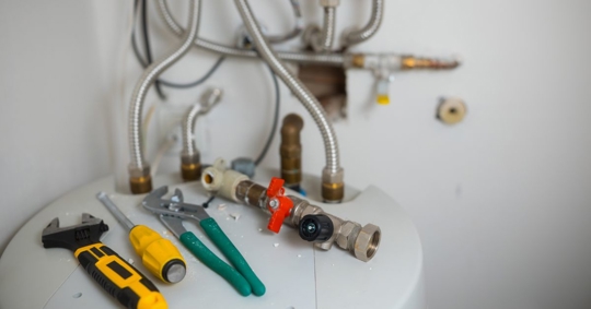 water heater and tools