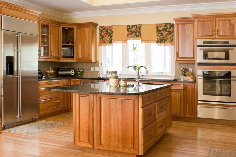 Remodeled kitchen with island